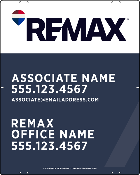 Associate Name Sign Panel, 30h x 24w, Steel